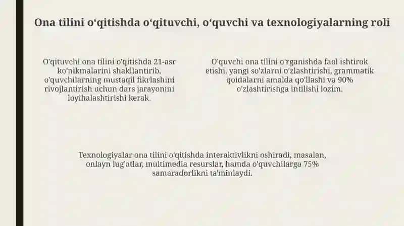 ONA TILI VA UNI OʻQITISH METODIKASI 4