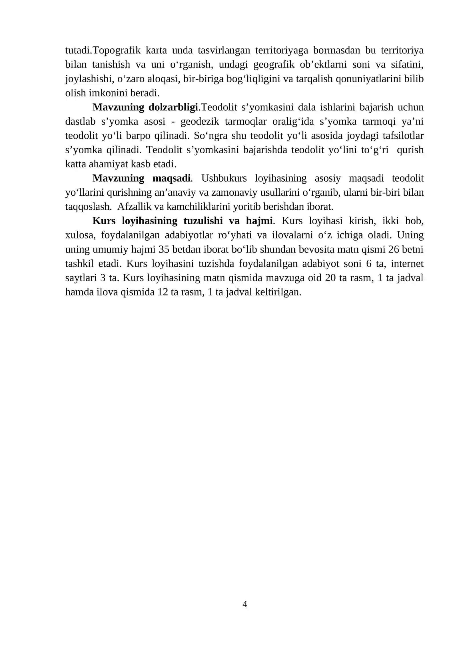 TEXNIK TEODOLITLAR VA ULARNING QO‘LLANILISHI Kurs ishi 4