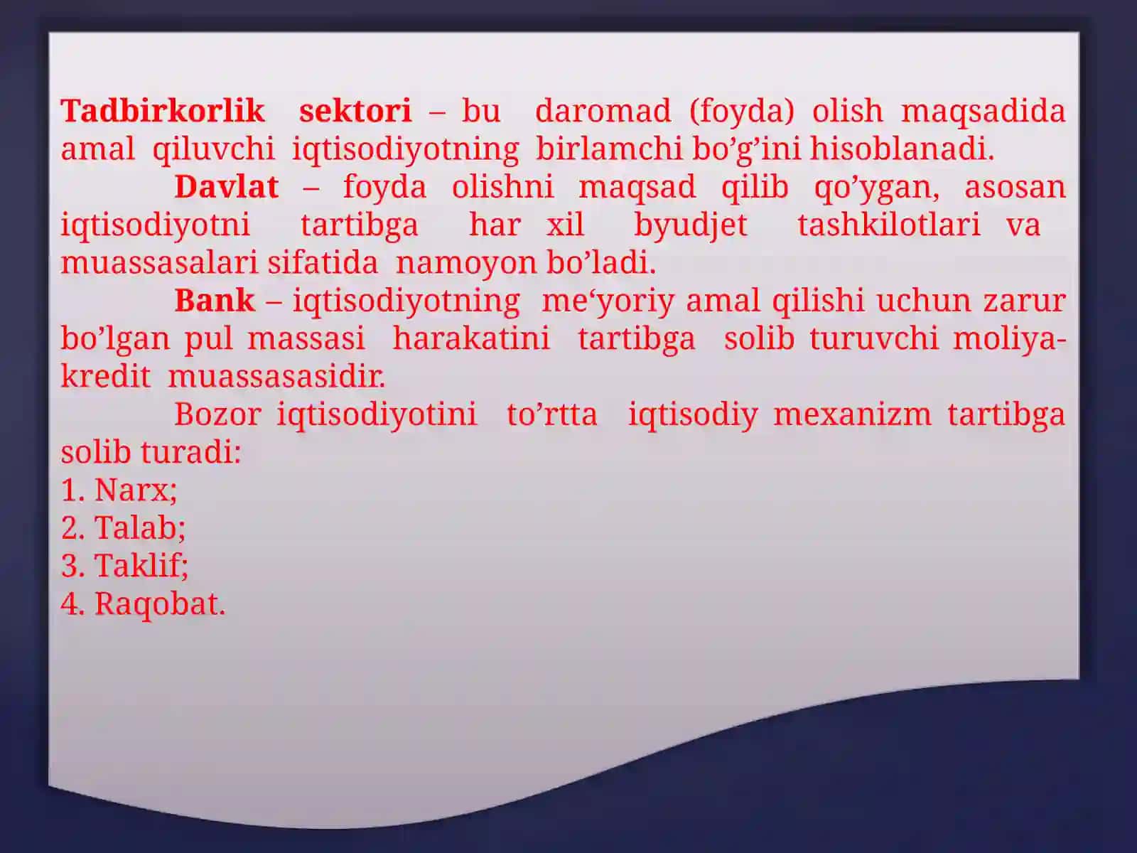 BOZOR MUVOZANATI 4