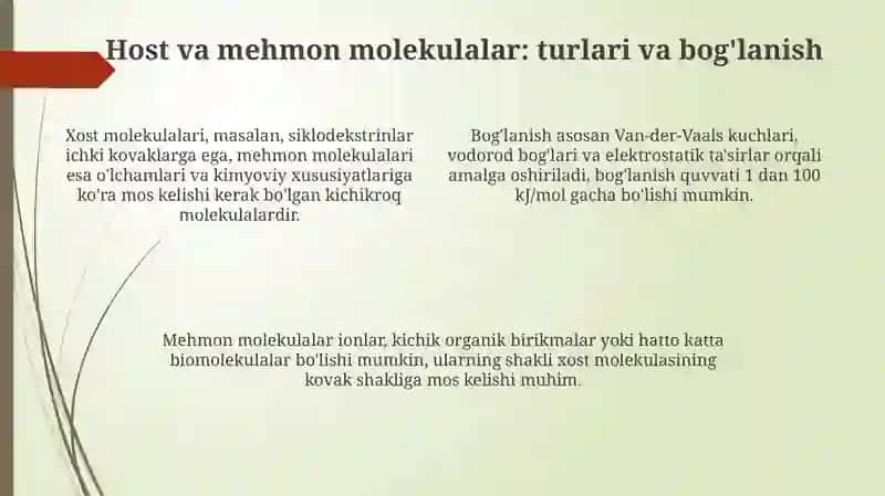 "Mexmon-mezmon"tipdagi molekular komplekslar 4