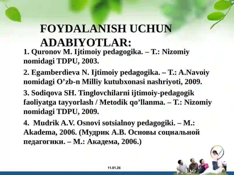 Oilada olib boriladigan ijtimoiy-pedagogik faoliyat 4
