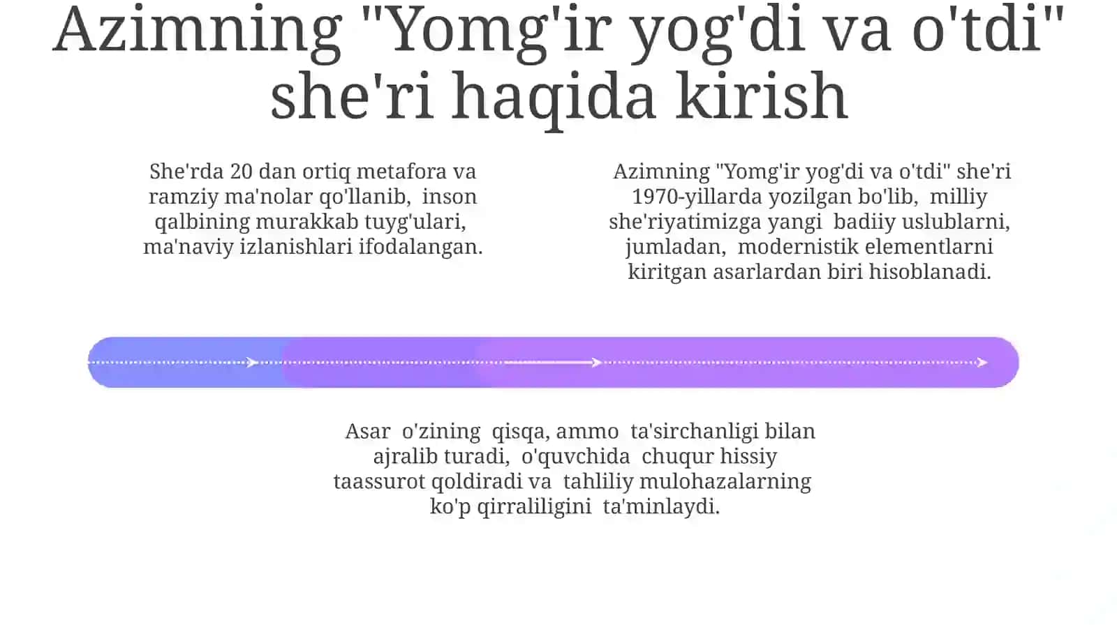 Yomgʻir yogʻib utdi sheʼri haqida 4