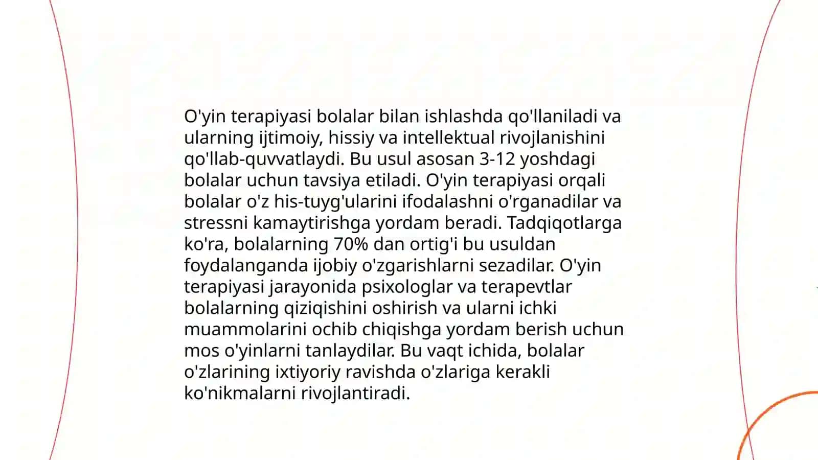 O'yin terapiyasidan foydalanish usullari 4