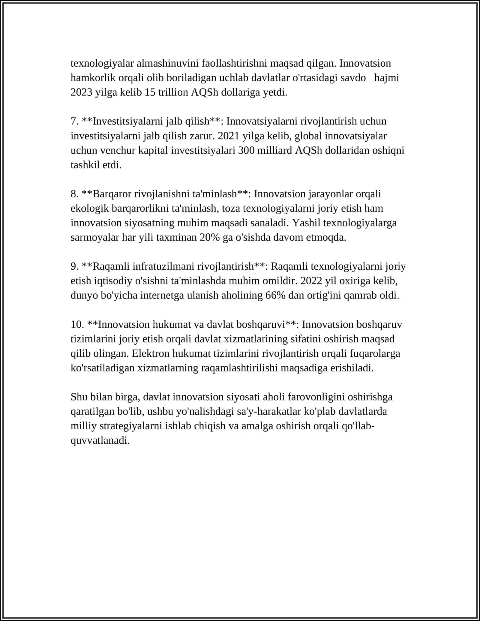 DAVLAT INNOVATSION SIYOSATINING MAQSADLARI, VOSITALARI VA INSTITUTSIONAL-HUQUQIY ASOSLARI 4
