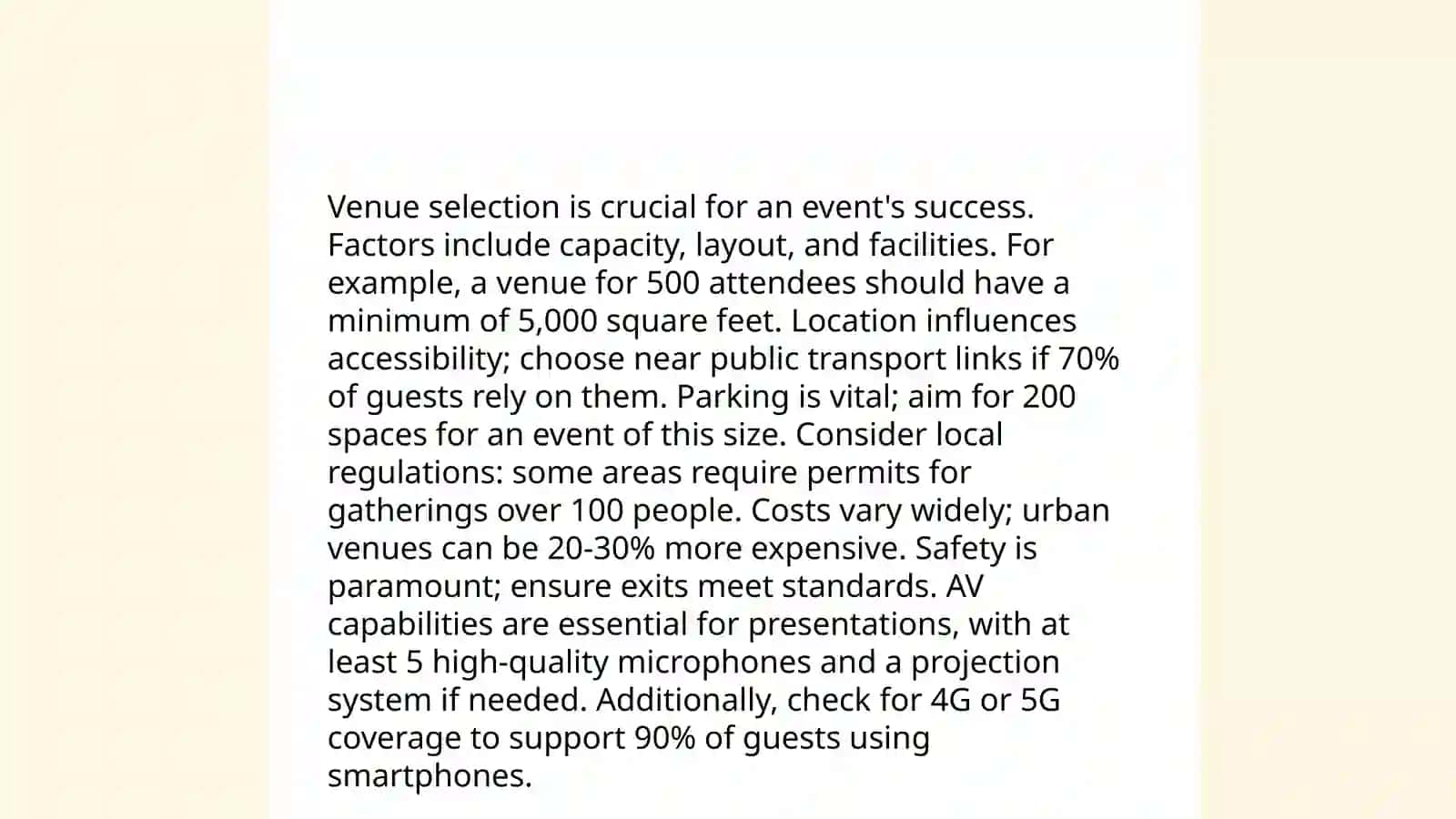 Pre-event Expectations 4