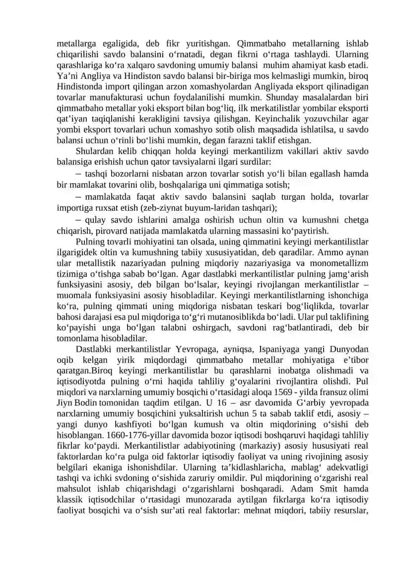 MERKANTILIZM IQTISODIY TA’LIMOTINING MOHYATI VA AHAMIYATI 4