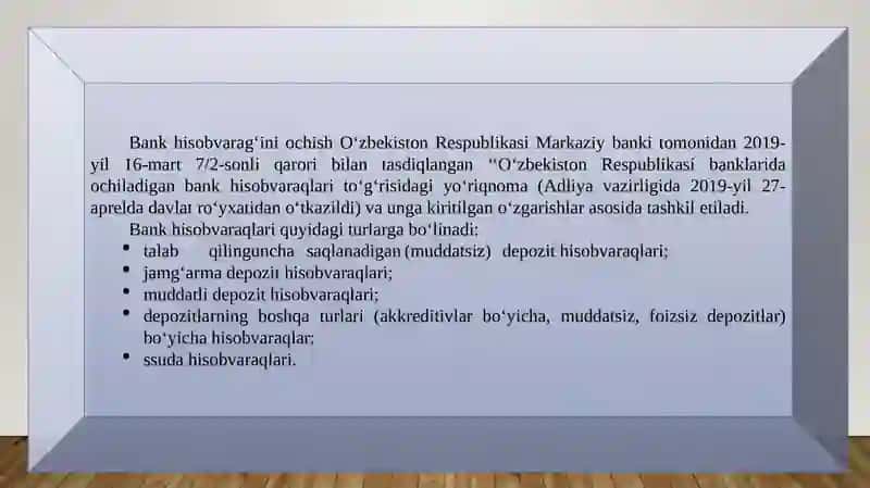 Bank Hisob Varag'i Shartnomasi 4