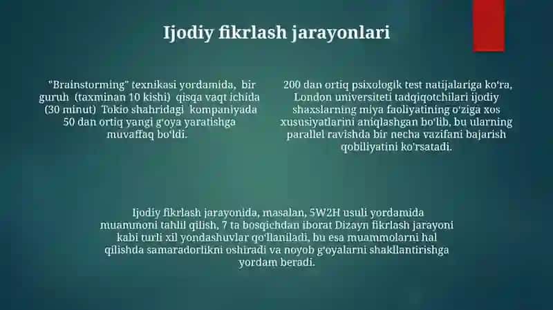 "Dizayn fikrlash" metodologiyasi 4