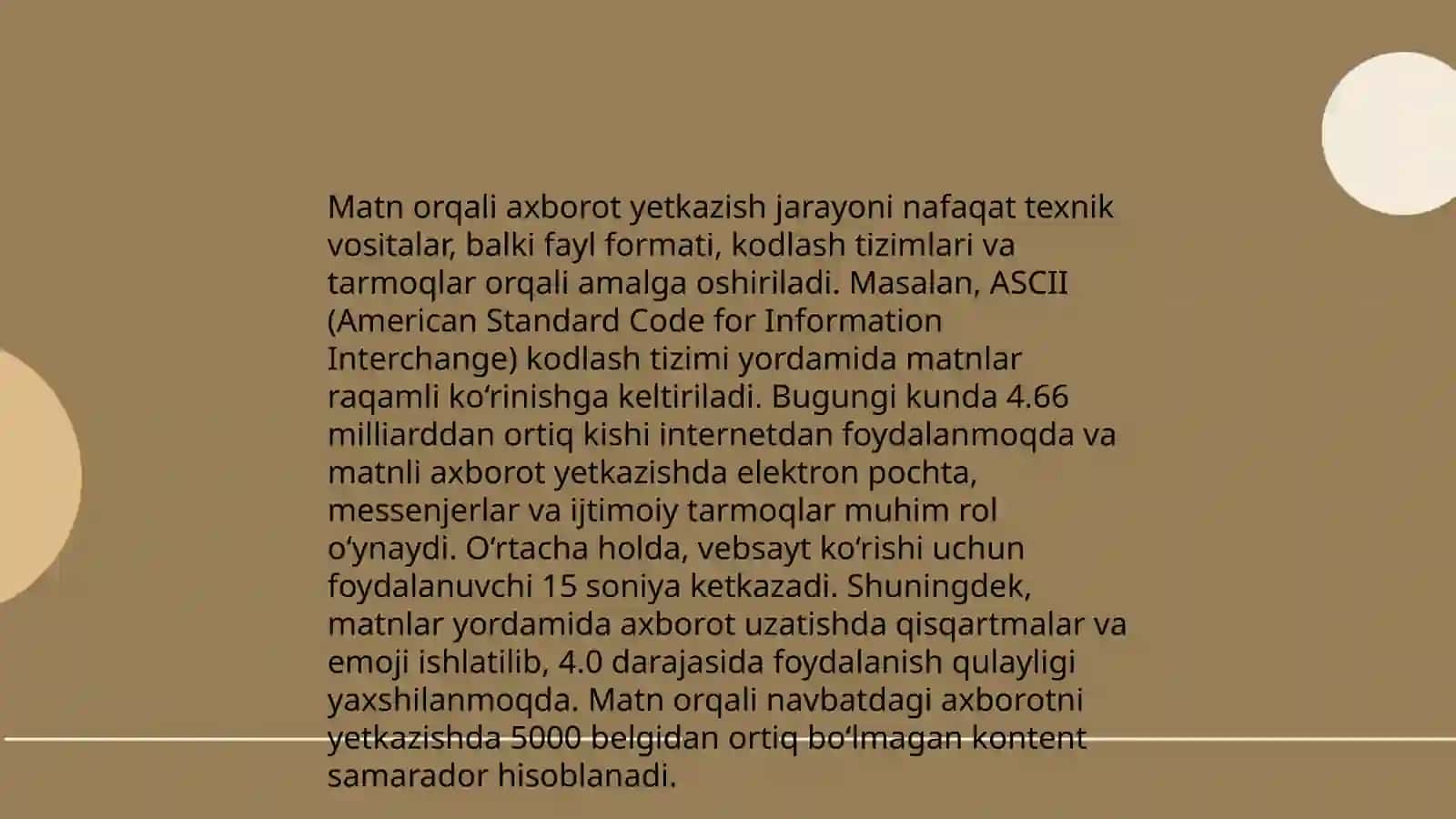 Axborot matnlar bilan ishlash va Media madaniyati 4