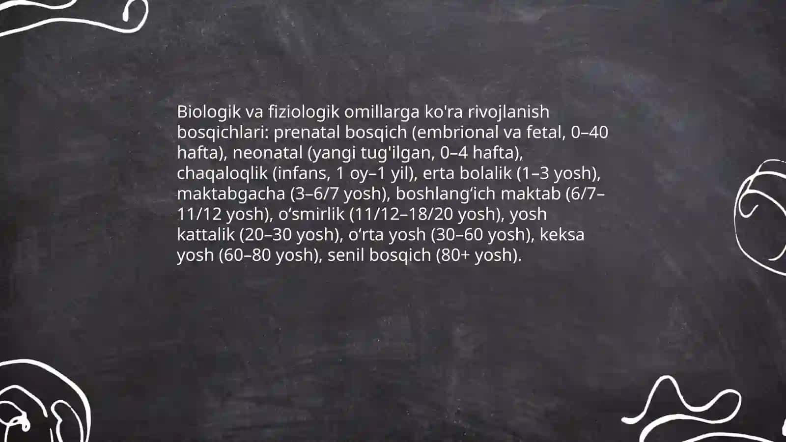 Shaxs taraqqiyotini davrlarga bo'lish 4