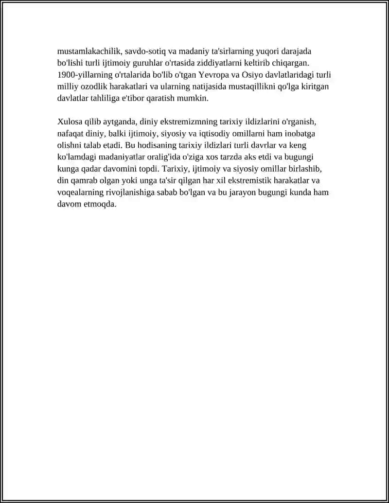 DINIY AQIDAPARASTLIK EKSTREMIZM PAYDO BOʻLISHINING IJTIMOIY-TARIXIY ZAMINLARI VA RIVOJLANISHI 4