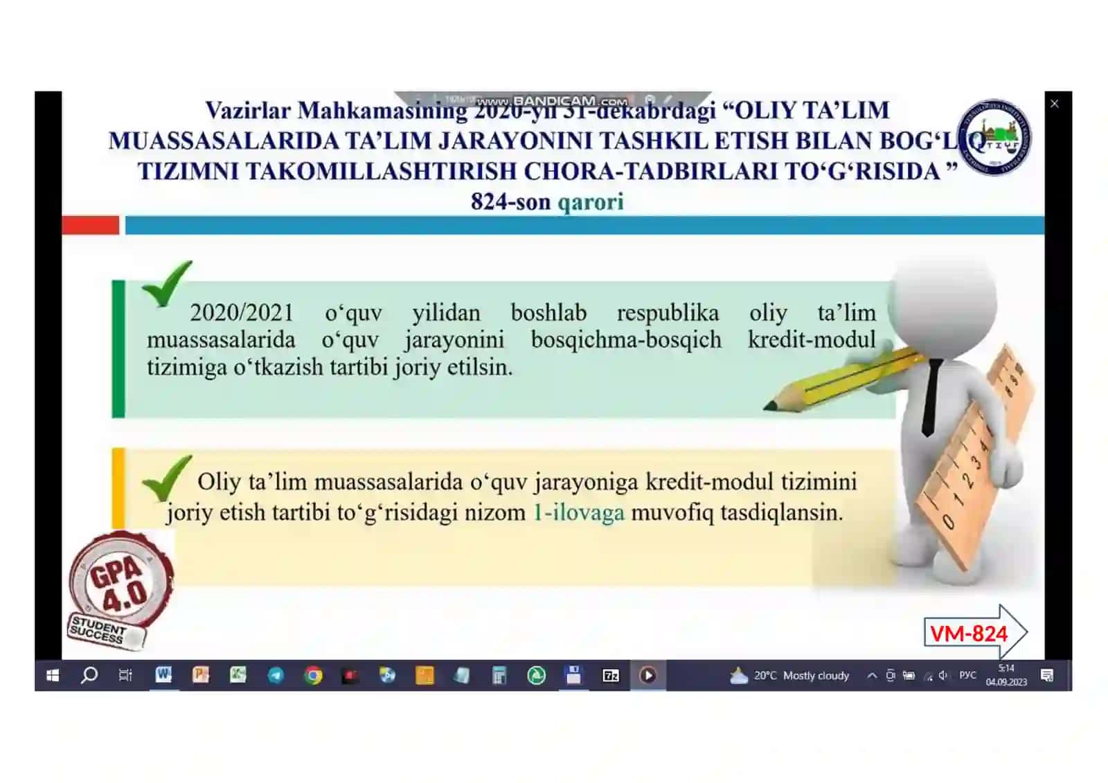 OLIY TA’LIM MUASSASALARIDA KREDIT-MODUL TIZIMINI TASHKIL ETISH 4