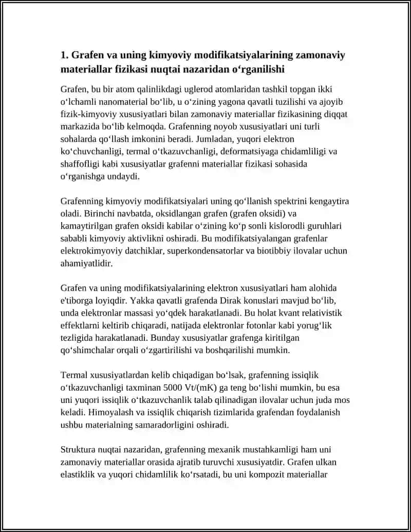 O’ZBEKISTON MILLIY UNVERSETETI KIMYO FAKULTETI KIMYO TURLARI 4-KURS 22-03 GURUH TALABASI JAMOLOVA XONZODANING ZAMONAVIY MATERIALLAR FIZIKASI FANIDAN MUSTAQIL ISHI 4