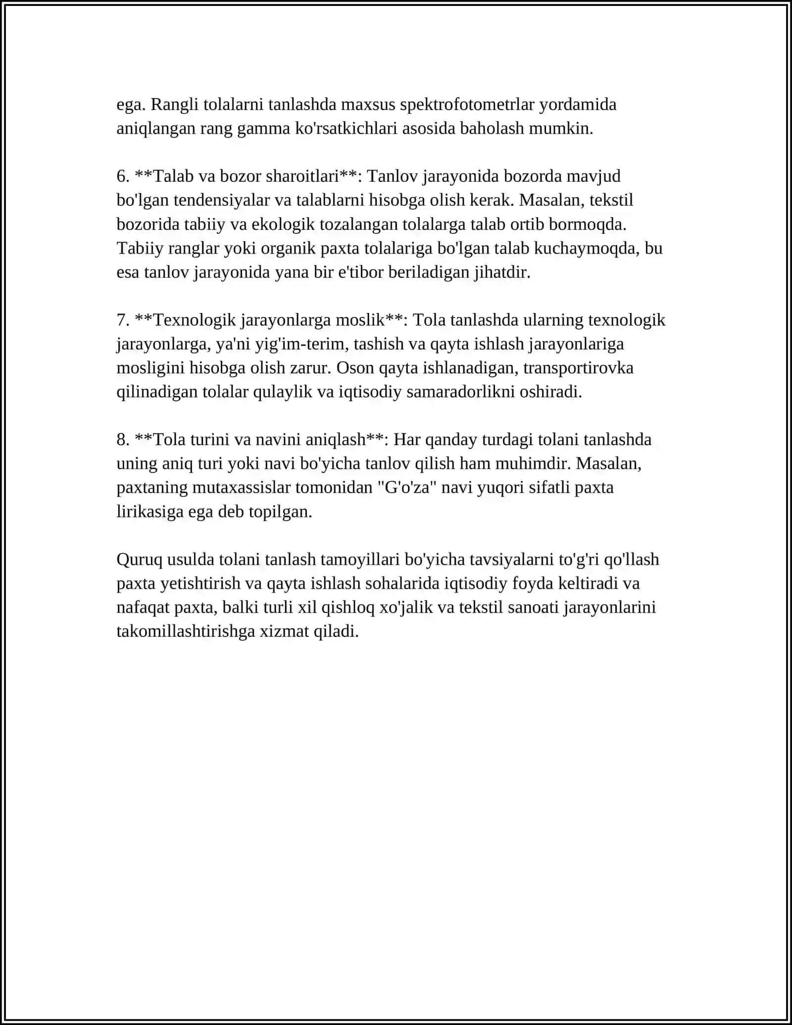 QURUQ USULDA TOLA OLISH 4