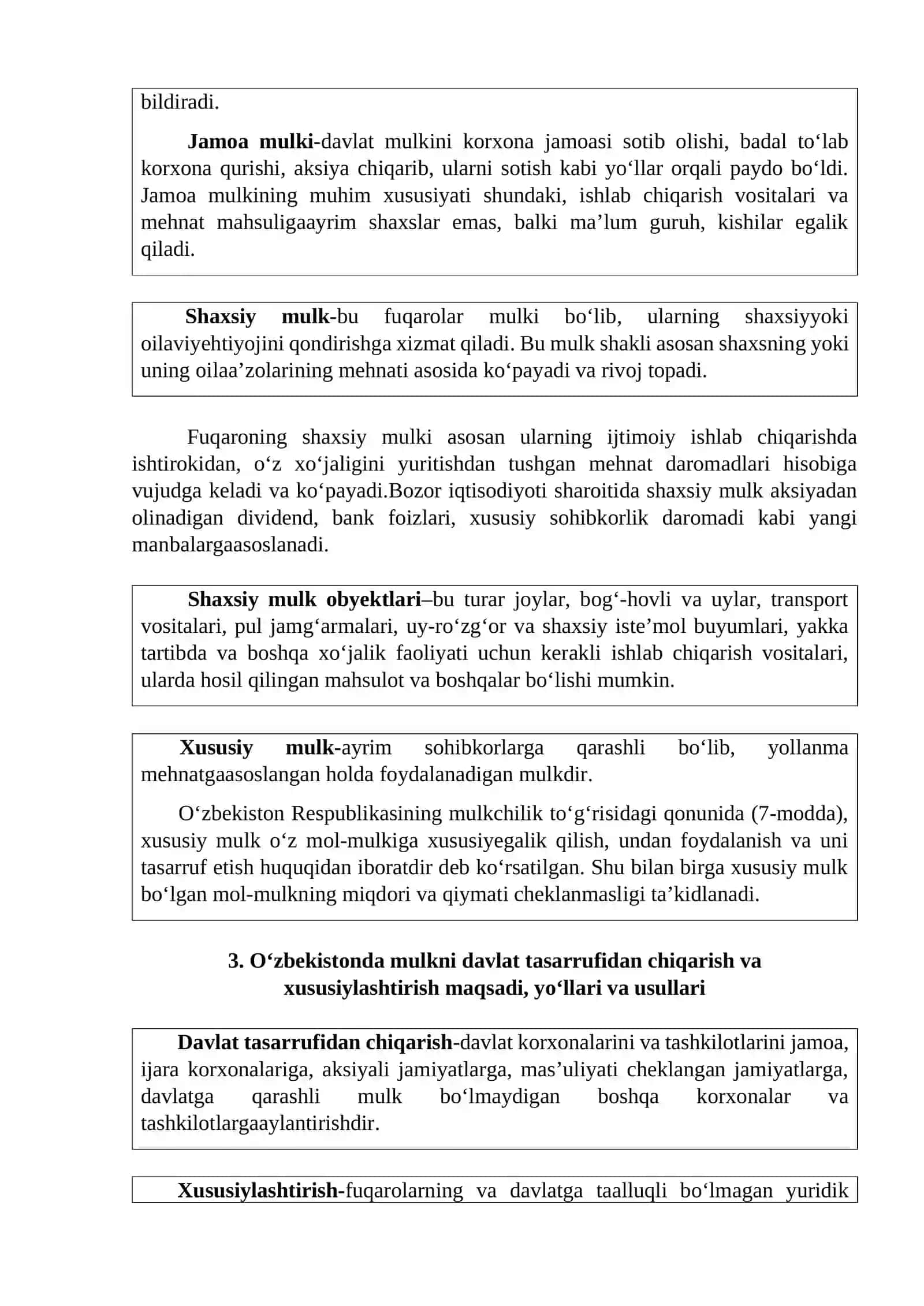 DАVLАT MULKINI XUSUSIУLАSHTIRISH VА BОSHQАRISH-IQTISODIYOTNI TARTIBGA SOLISH 4