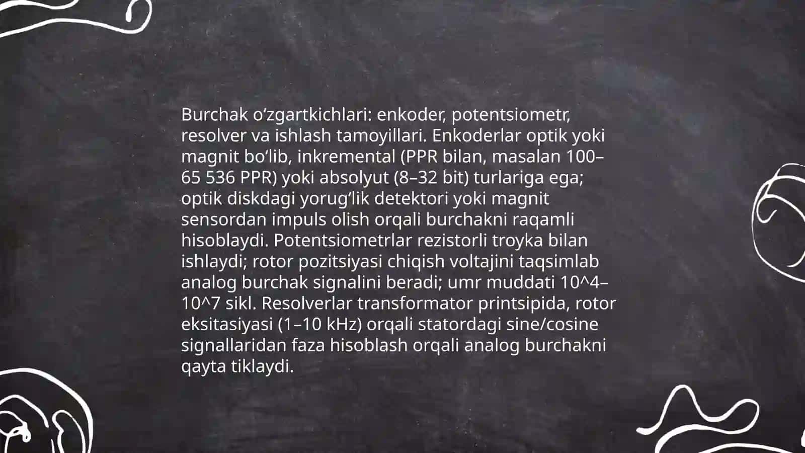 Chizikli va burchak o‘zgartkich yordamida ulchash 4