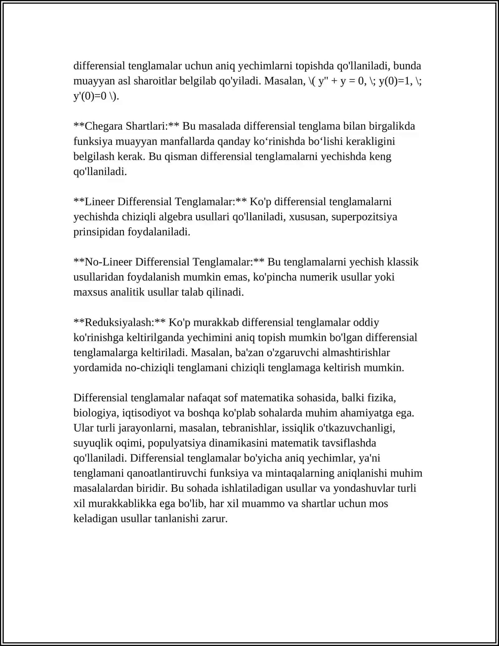 DIFFERENSIAL TENGLAMALAR 4