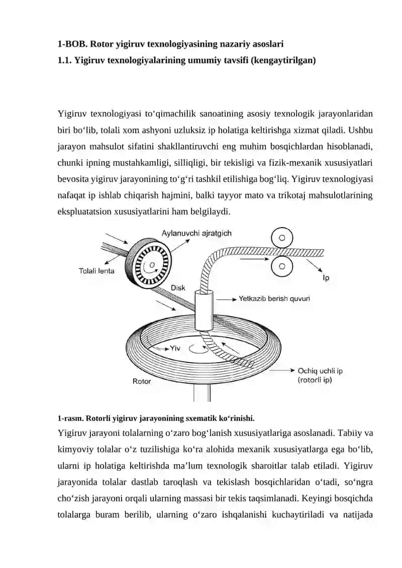 BMI_ROTOR YIGIRUV TEXNOLOGIYASI ASOSIDA IP ISHLAB CHIQARISH SAMARADORLIGINI OSHIRISH 4