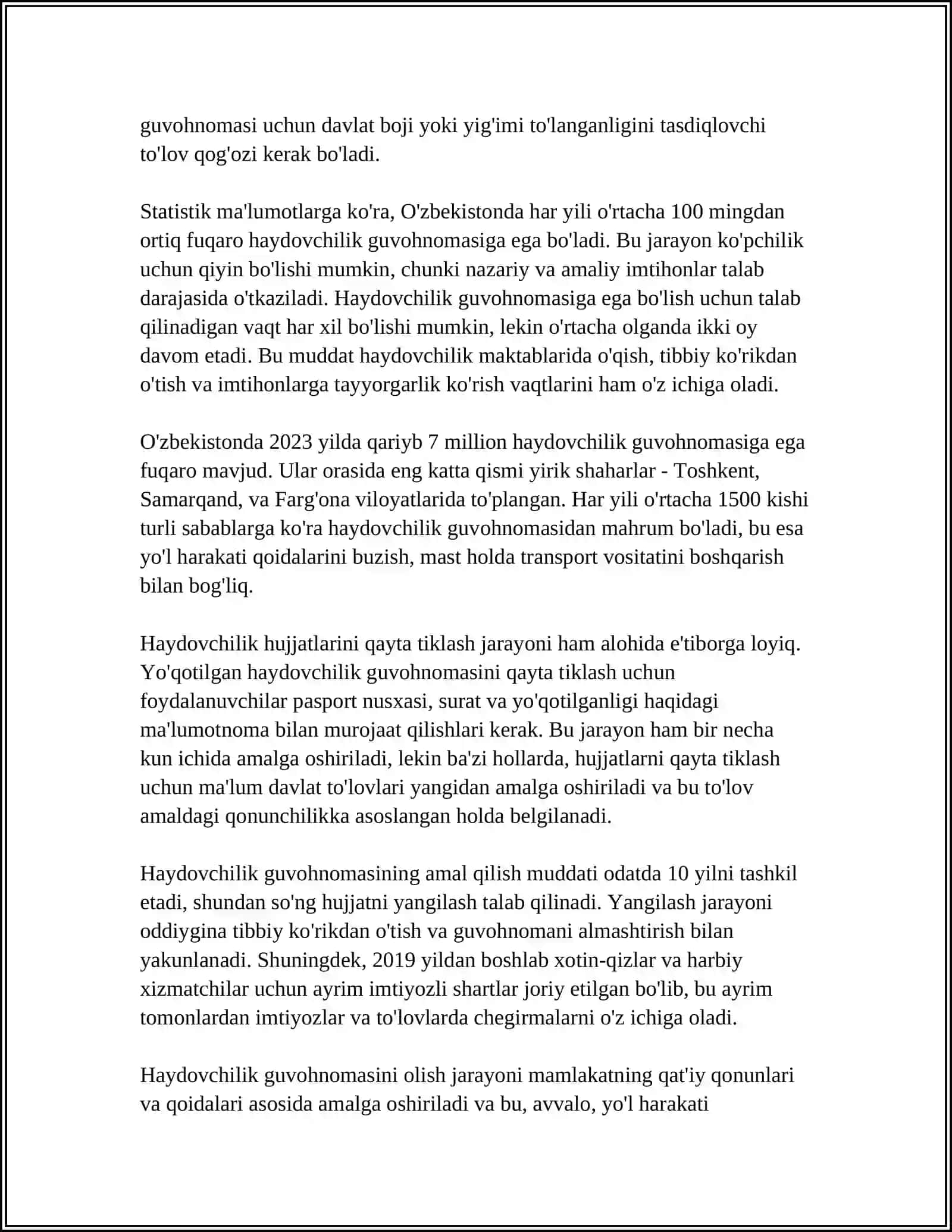 HAYDOVCHILARNI MAʼLUMOT BILAN TAʼMINLASHNING QUYI TIZIMIGA NIMALAR KIRADI 4