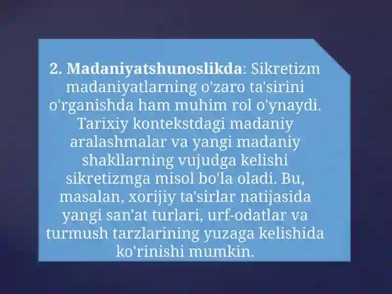 Sikretizm tushunchasi va uning o'rganilishi 4