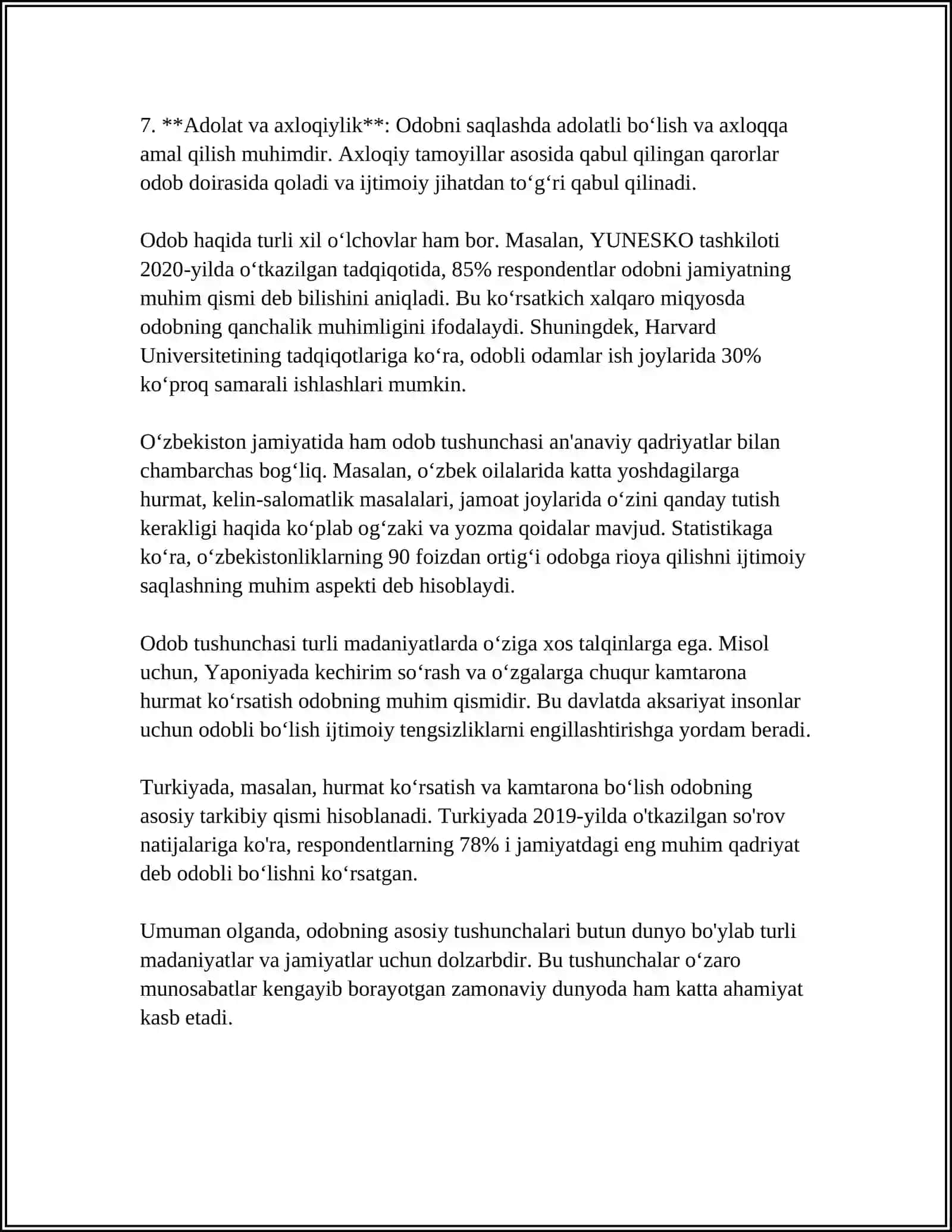 MAKTABGACHA YOSHDAGI BOLALARGA ODOB TUSHUNCHASINI OʻRGATISH 4