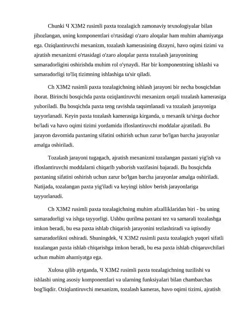 Ч X3M2 rusimli paxta tozalagich 4