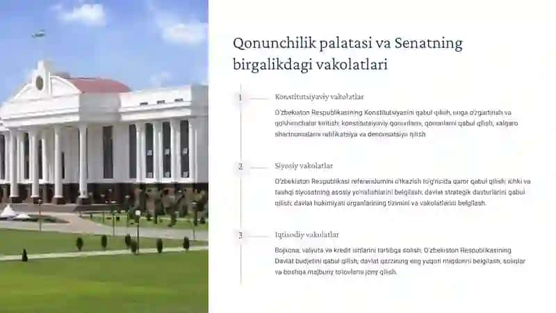 O'zbekiston Respublikasi Oliy Majlisining Qonunchilik palatasito'g'risidagi Qonuni 4