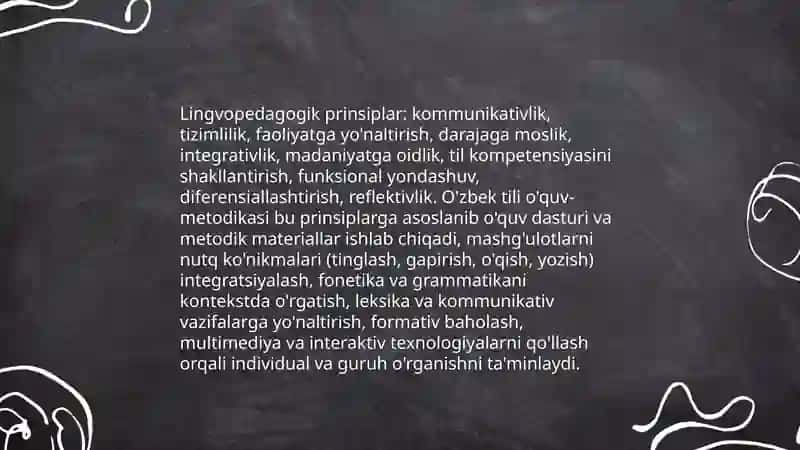 O'zbek tilini o'qitish metodikasining ilmiy, nazariy asoslari 4