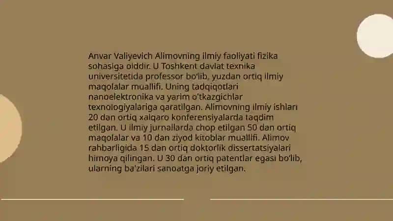 Anvar Valiyevich Alimovning hayoti 4
