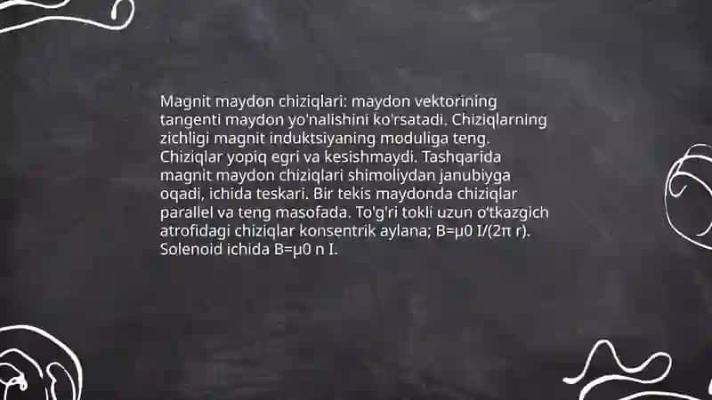 Magnit maydon Bio-Savar-Laplas qonuni Amper kuchi 4