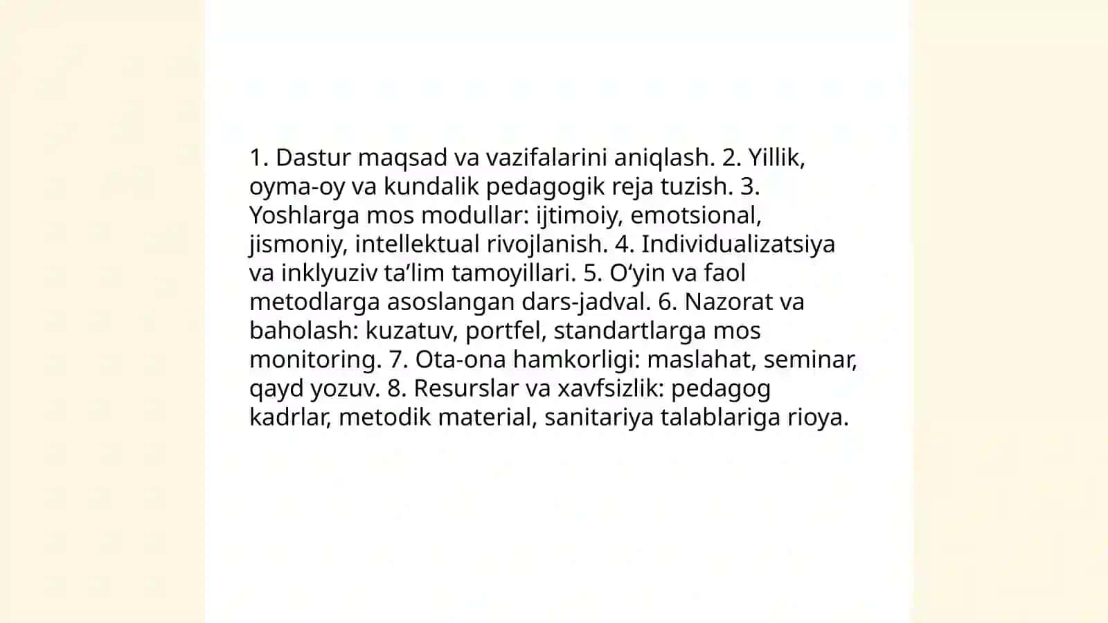 Maktabgacha taʼlim tashkilotlarida pedagogik jarayonni tashkil etish 4