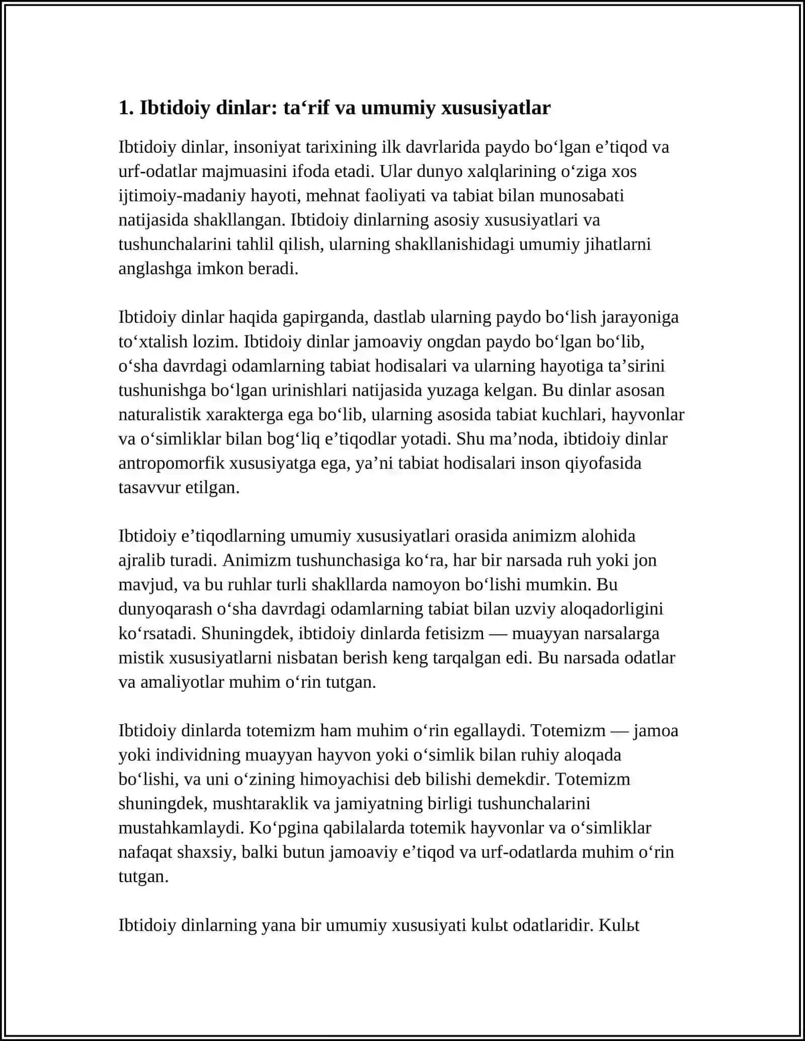 IBTIDOIY DINLAR VA ULARDA ILGARI SURILGAN GʻOYALAR 4