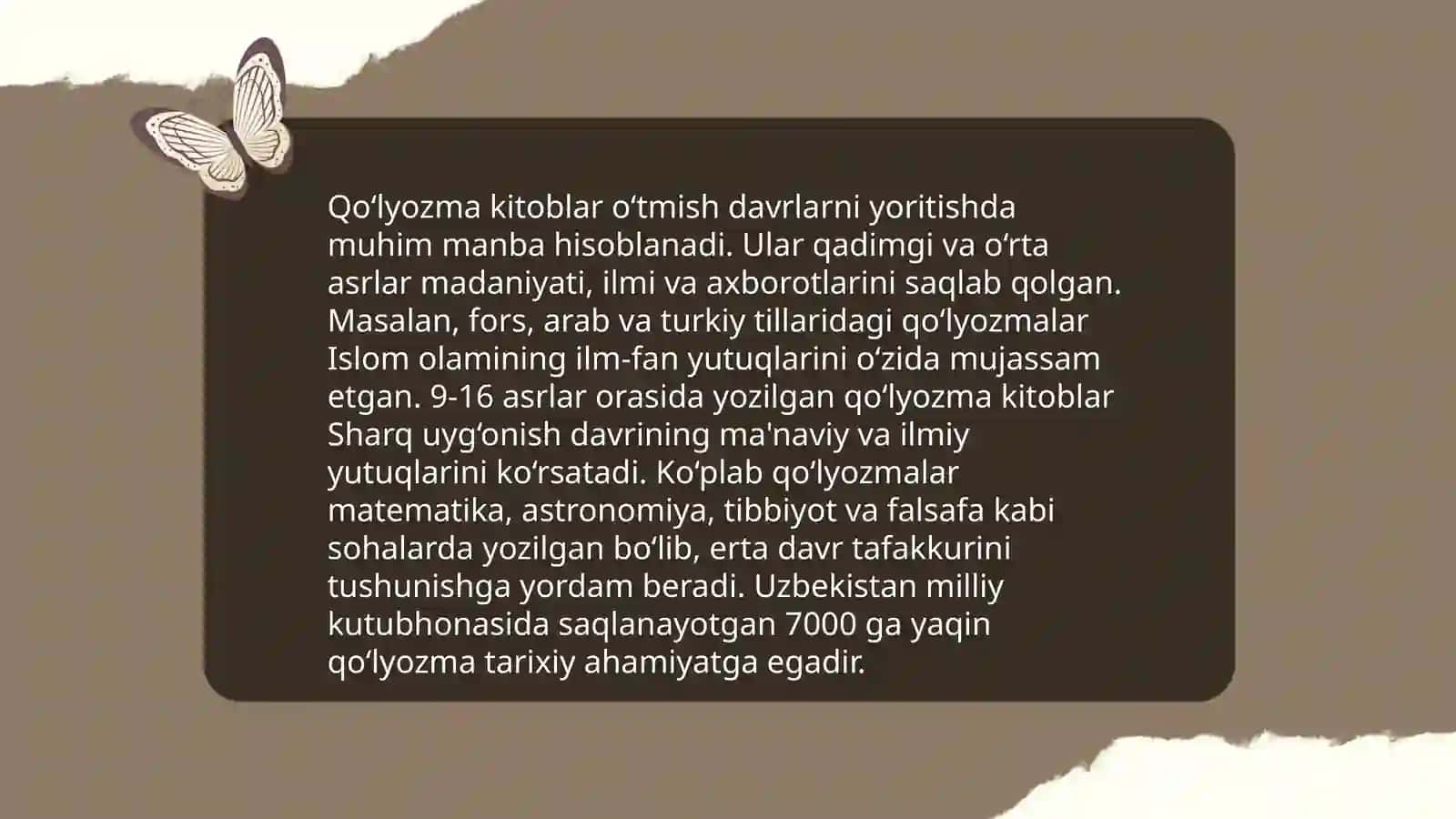 Qo‘lyozma kitoblarni saqlash va ilmiy o‘rganish 4