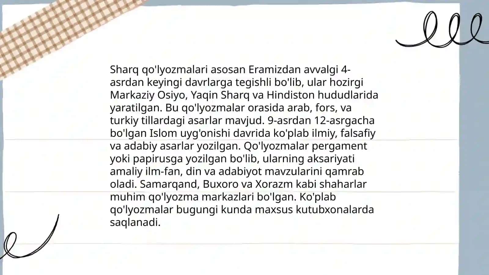 Òzbekiston sharqshunoslik tarixi 4