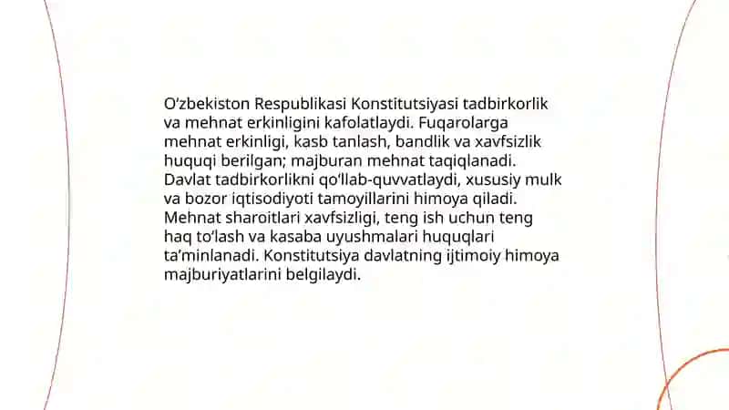 Tadbirkorlik va mehnat qilish erkinligi 4
