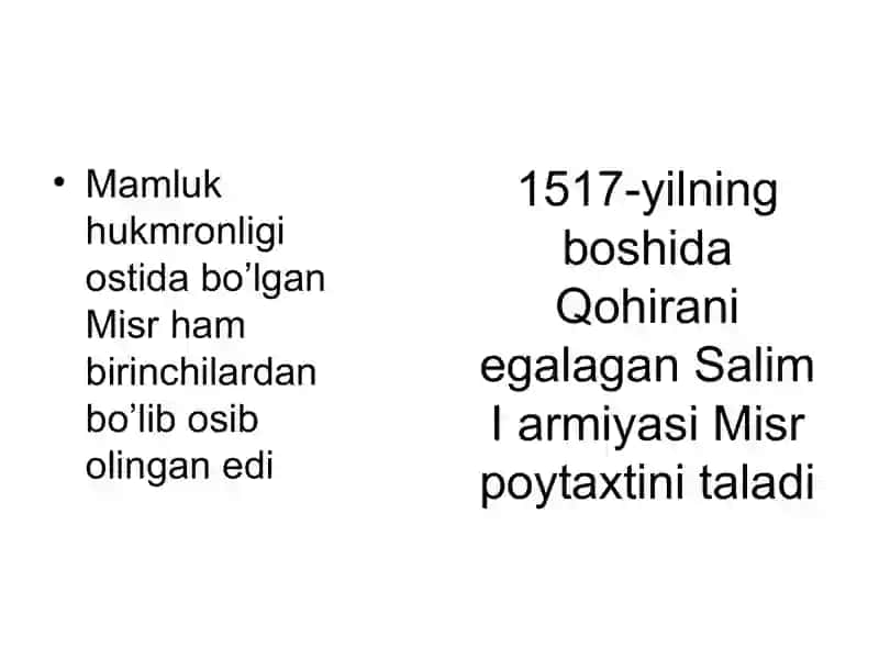 Jahon Tarix Misr Usmoniylar boshqaruvi ostida 4