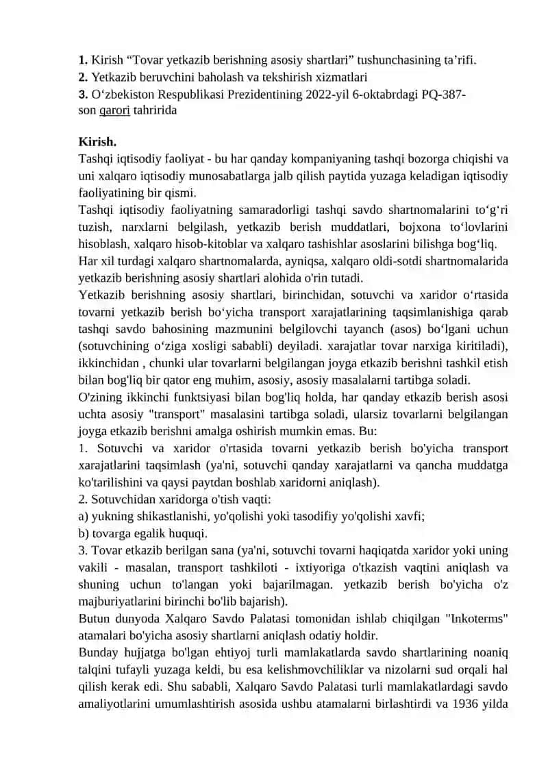 Qishloq xo`jaligik mahsulotlarini yetkazib beruvchilarni tanlash 4