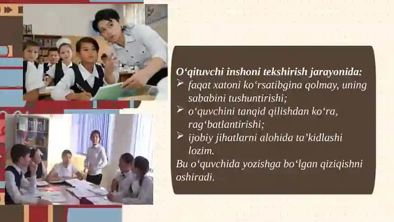 Insho va inshoning tahlil qilish 4