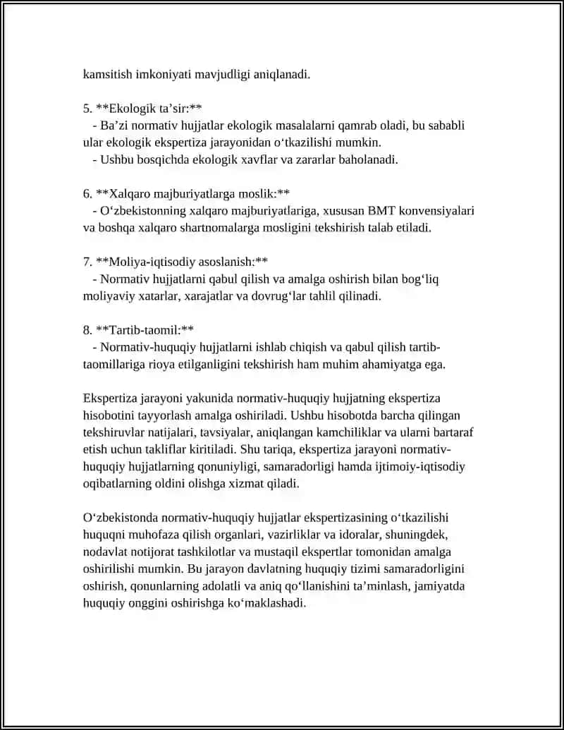 Normativ-huquqiy hujjatlar ekspertizasi 4