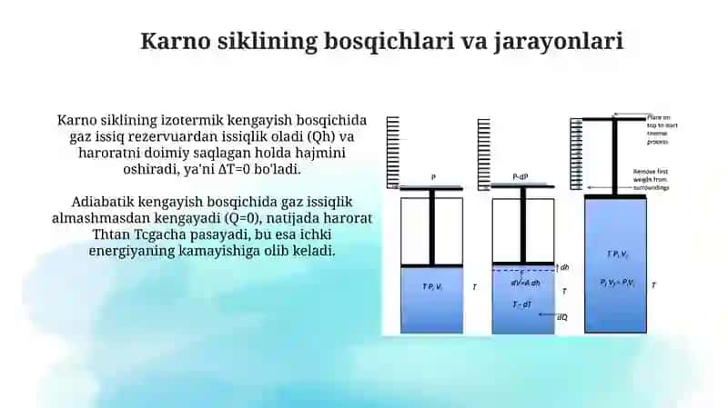 Karno sikli va issiqlik dvigatellari 4