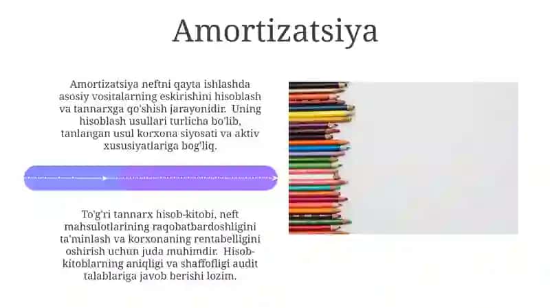Neftni qayta ishlashda tannarx kalkulatsiyasini hisoblash 4