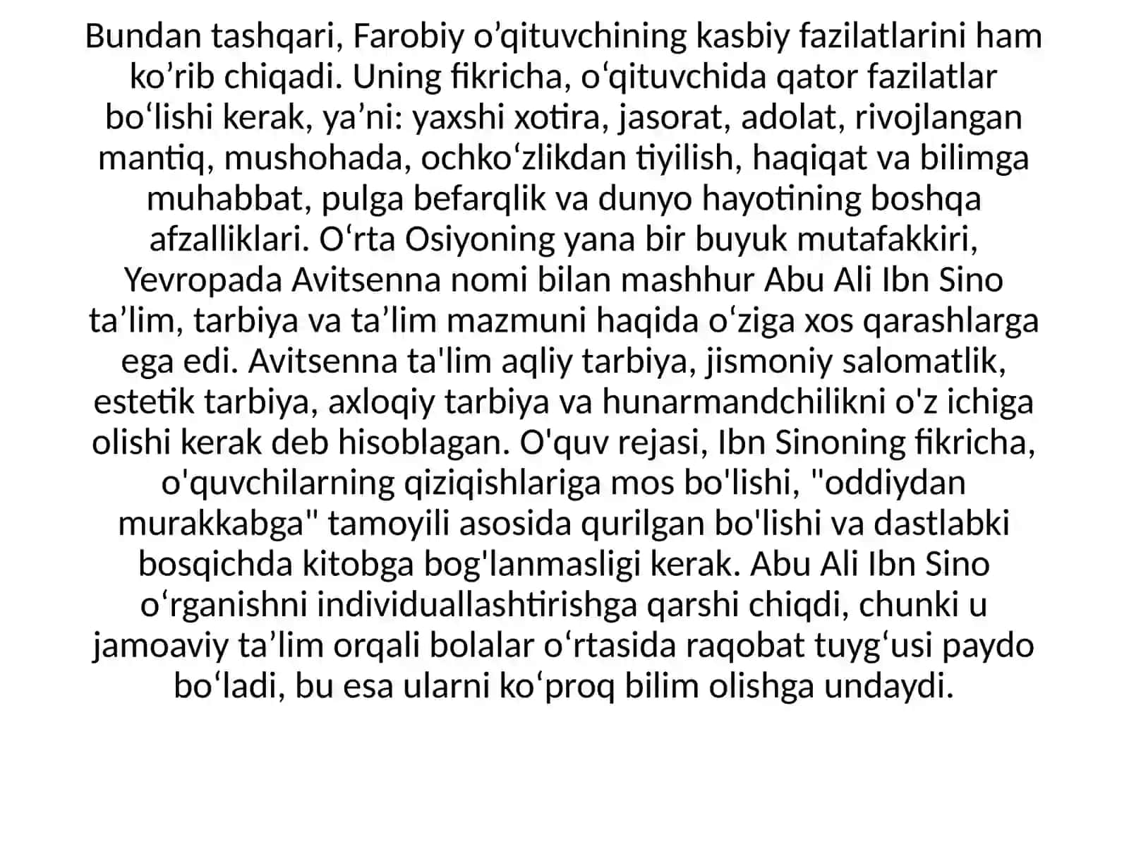 Sharq mutafakkirlarining pedagogik qarashlari 4