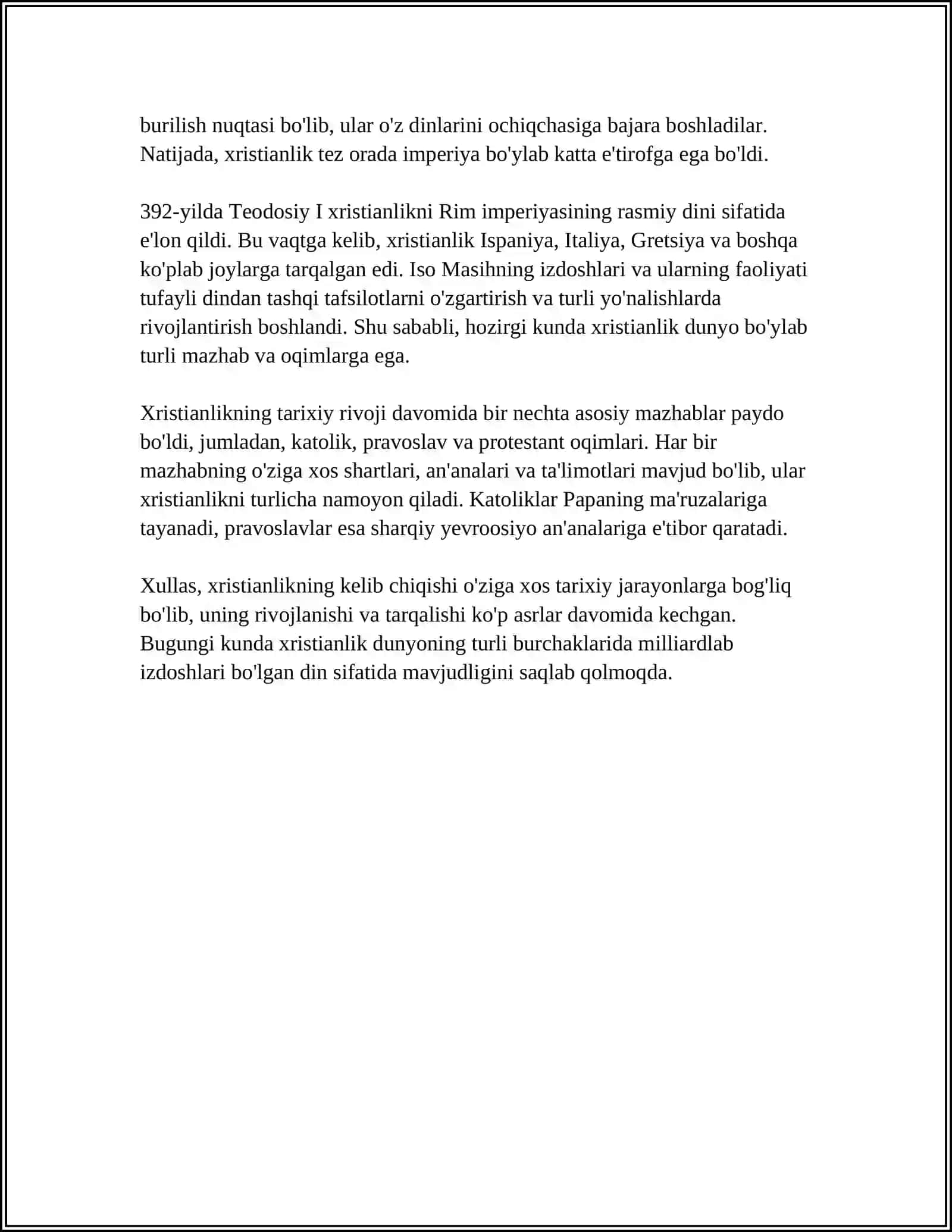 Xristianlikning kelib chiqishi, iso Masih, tarix 4