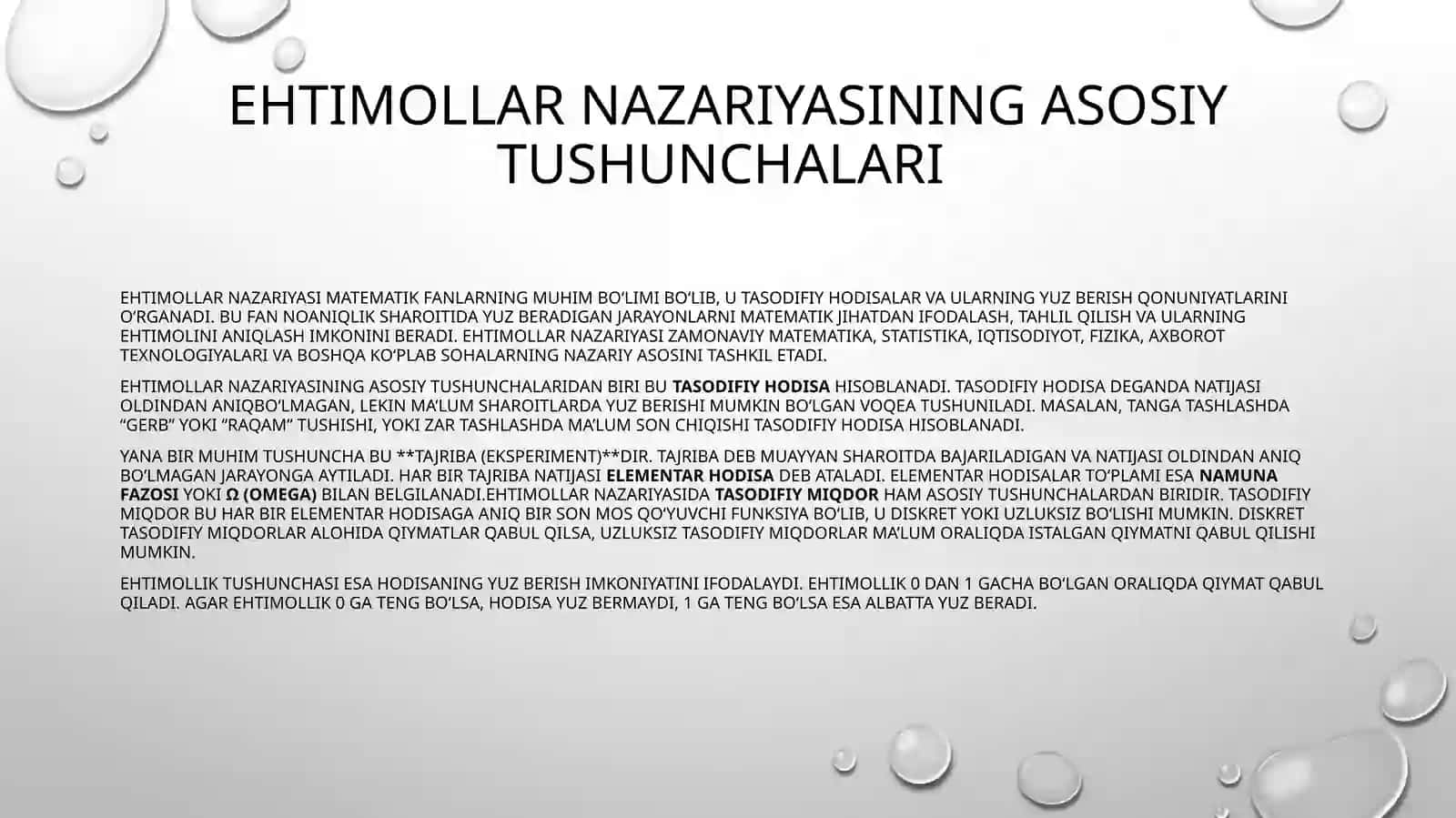 Ehtimollarnazariyasiningasosiytushunchalari 4