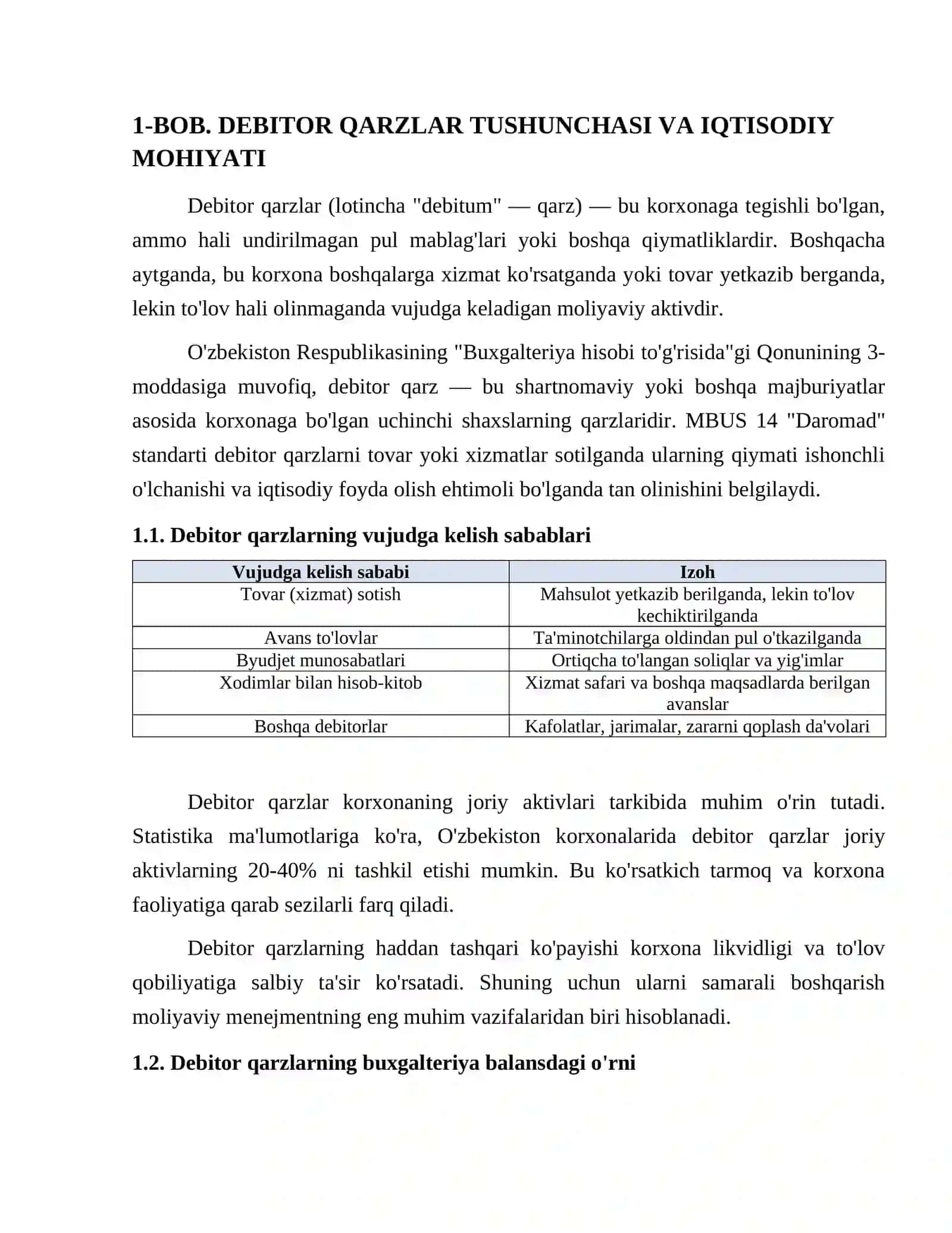 DEBITOR QARZLAR HISOBI 4