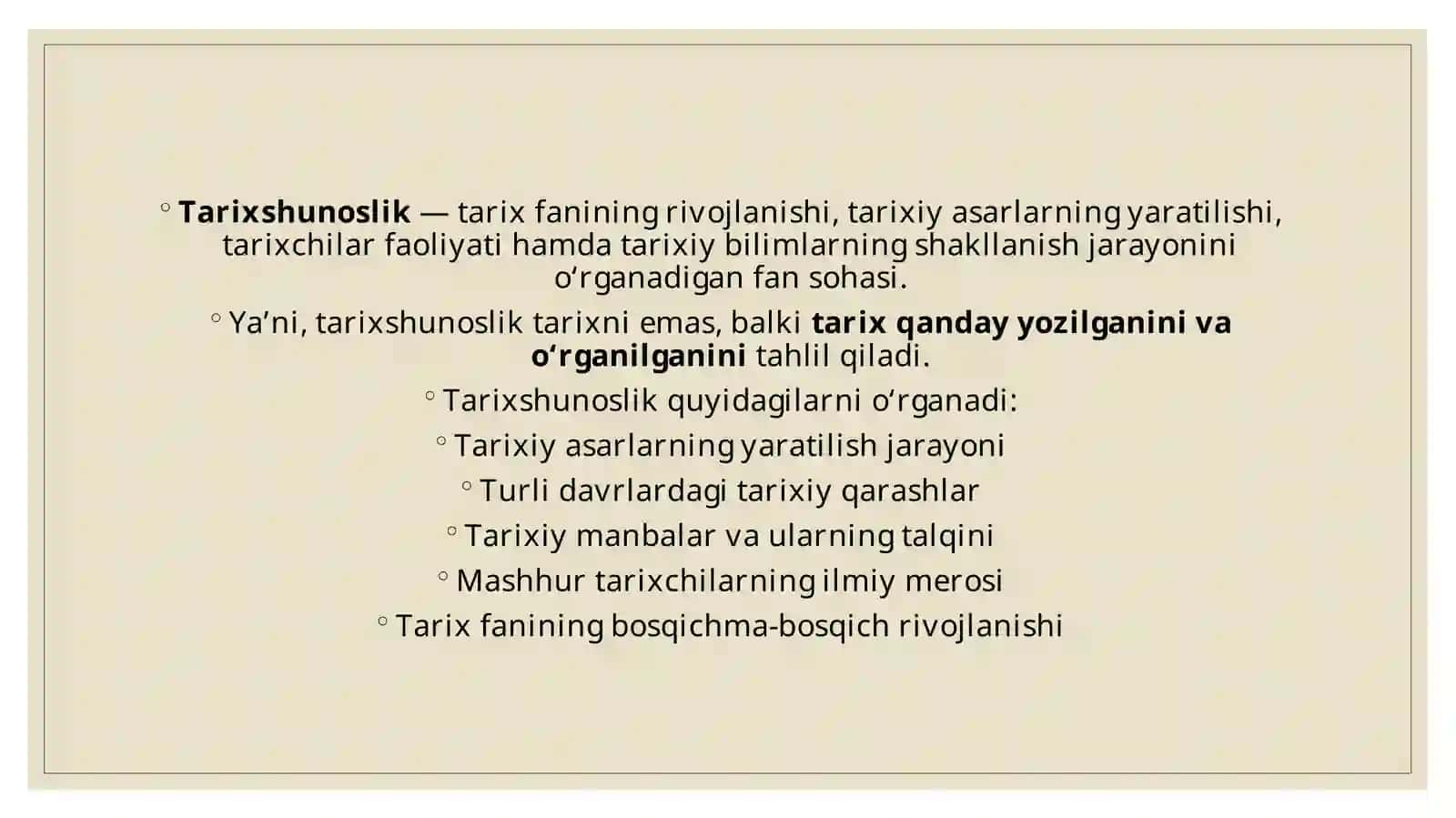 Tarixshunosliknima? Asosiy tushunchalar 4