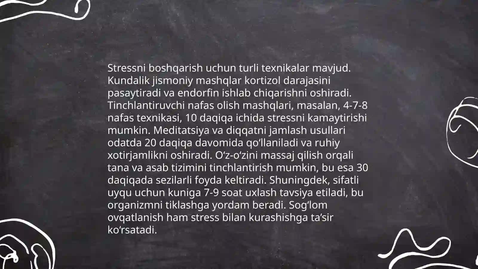 Stress va ularni Barbara etish usullari, shaxsdafi nevrotik buzilishlar 4