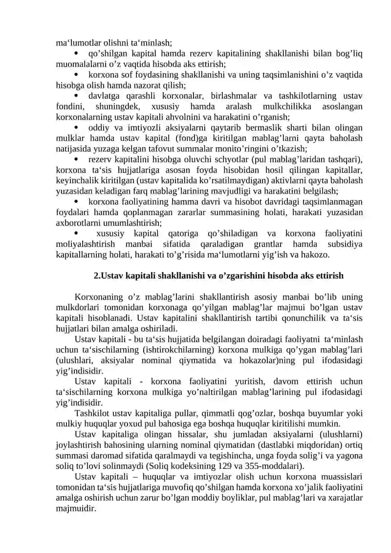 Xususiy kapital hisobi 4