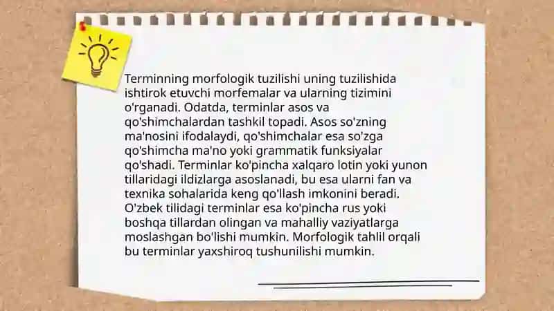 Terminlarning struktur yasalishi va xususiyatlari Mahmudova Sadoqat 4
