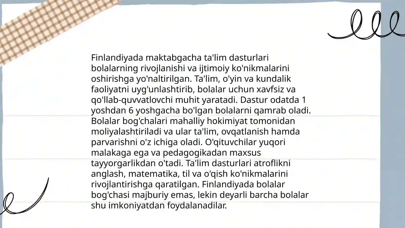 Xorijiy mamlakatlarda maktabgacha talim tizimi 4